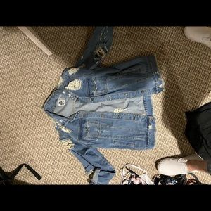 nasty gal jean jacket distressed